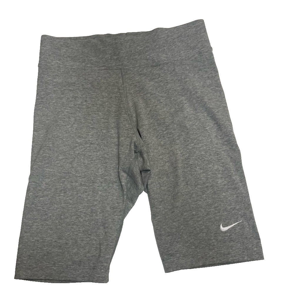 Nike Women's Grey Tight Fit Mid Rise Short Length Athletic Shorts XS